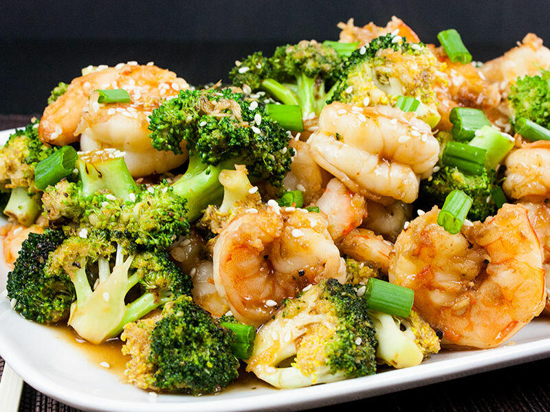 Shrimp Stir Fried Broccoli